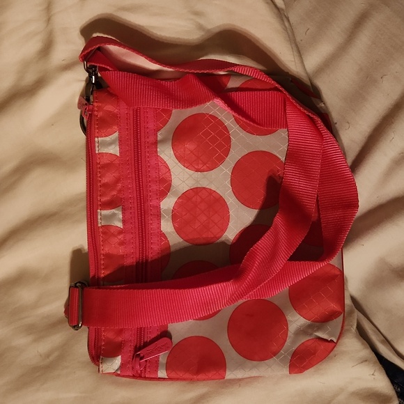 Thirty-One Pink polka Dotted small Purse/Bag - Picture 3 of 5